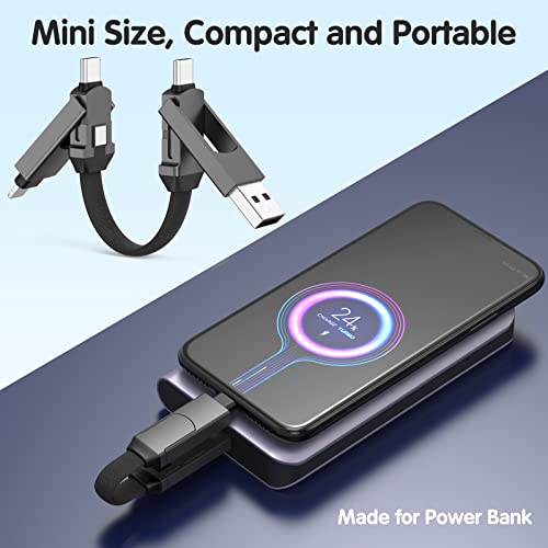 5-in-1 Portable Magnetic Keyring Charging Cable