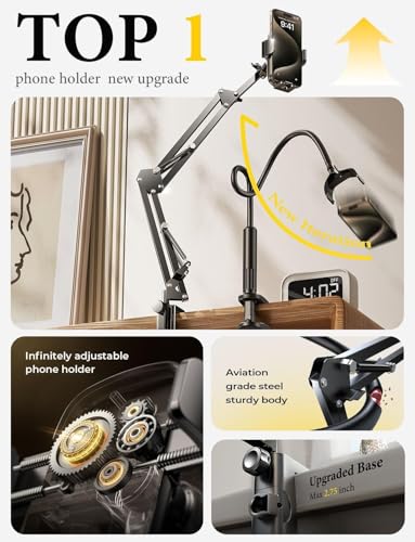 LISEN Gooseneck Phone Holder for Bed and Desk