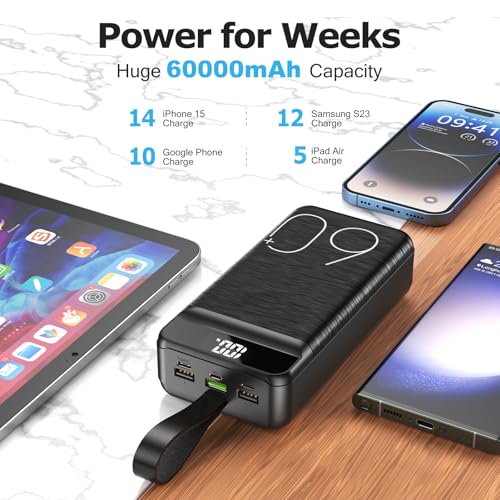 POIYTL 60000mAh Fast Charging Power Bank