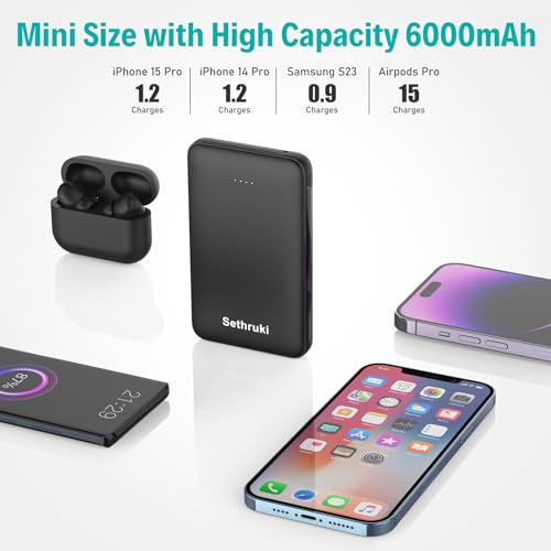 20W Slim Portable Charger with Built-in USB-C Cable