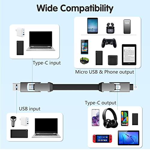 5-in-1 Portable Magnetic Keyring Charging Cable