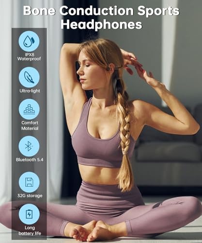 Waterproof Bone Conduction Headphones with 32G Memory