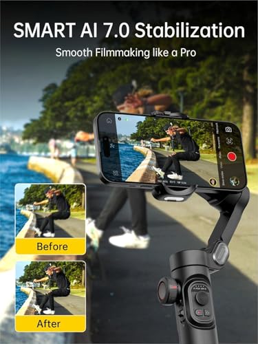 Foldable 3-Axis Smartphone Gimbal Stabilizer for Vlogs