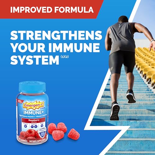 Immune+ Gummies with Vitamin D & C, Raspberry