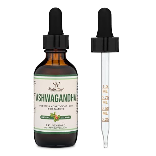 Organic Ashwagandha Drops for Stress Relief - 1200mg