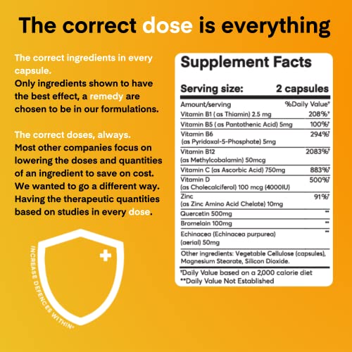 Immunity Booster: Quercetin, Vitamin C & Zinc