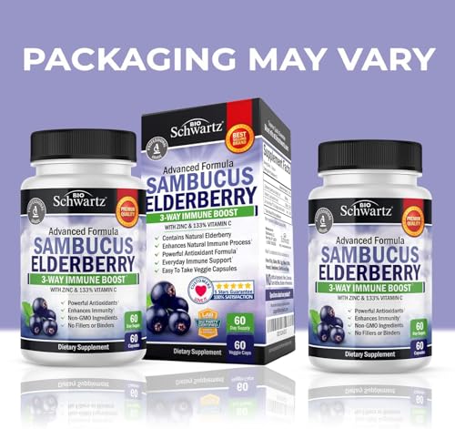 Elderberry Zinc Vitamin C Immune Support Capsules