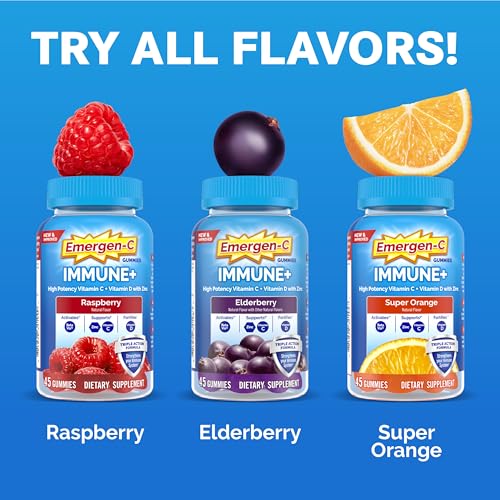 Immune+ Gummies with Vitamin D & C, Raspberry