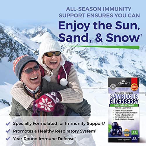 Elderberry Zinc Vitamin C Immune Support Capsules