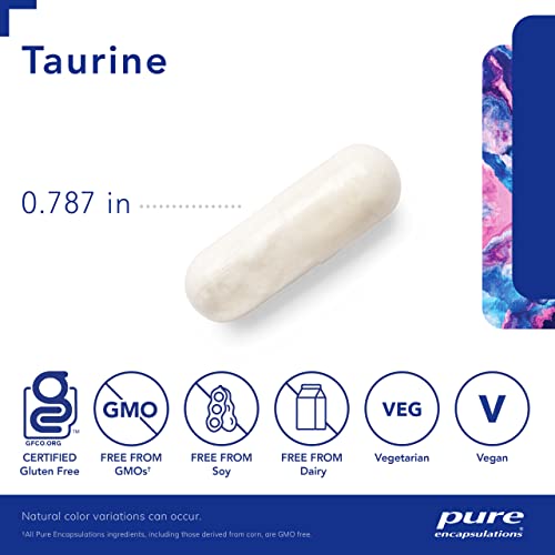 Taurine 500 mg - Amino Acid Supplement, 60 Caps