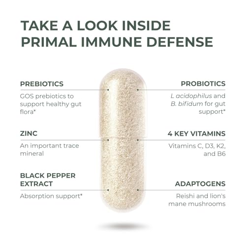 Primal Harvest 10-in-1 Immune Defense Supplement 60 Capsules