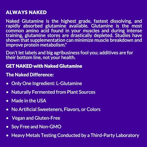 Pure L-Glutamine - Vegan, Non-GMO, 200 Servings