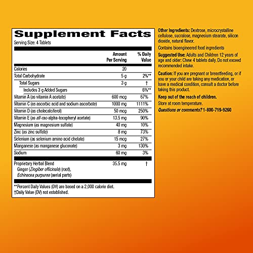 Citrus Chewable Immune Support Tablets, 116 Count
