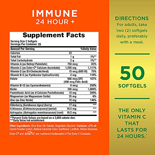 Nature's Bounty 24-Hour Immune Support Softgels