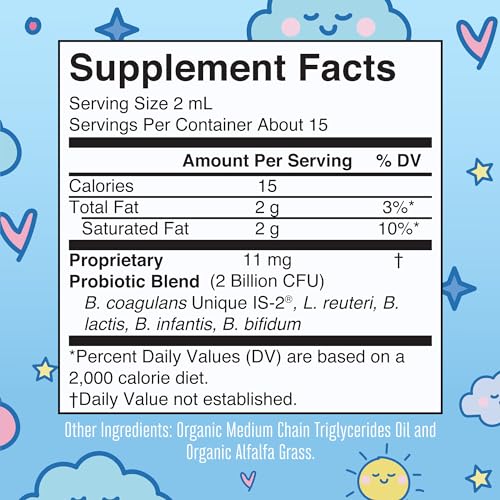 Organic Kids Probiotic Liquid Drops for Gut Health