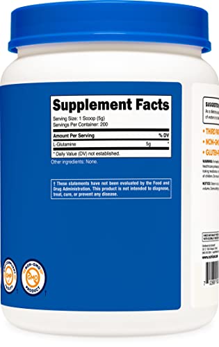 Nutricost L-Glutamine Powder 1 KG Unflavored