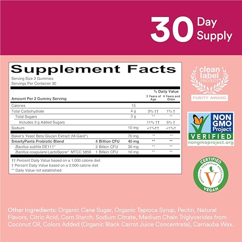 SmartyPants Kids Probiotic Immunity Gummies - 60 Count