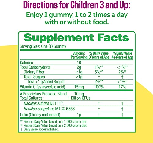 Culturelle Kids Probiotic & Fiber Gummies – 60 Count