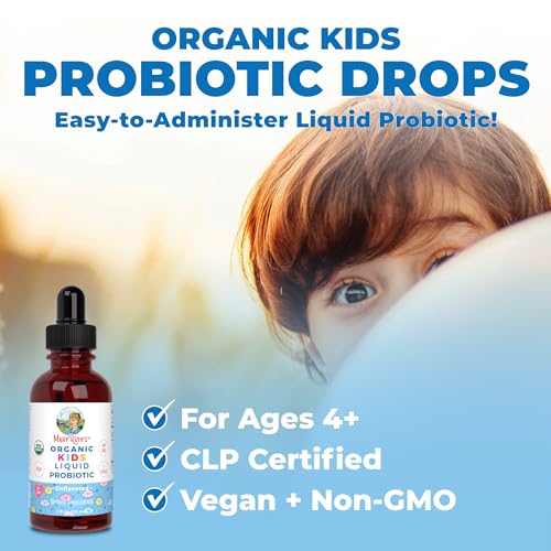 Organic Kids Probiotic Liquid Drops for Gut Health