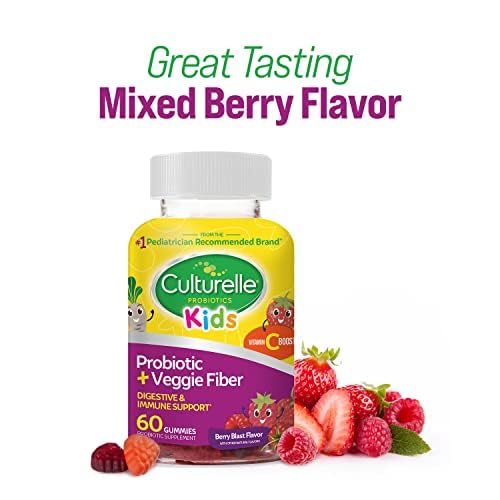 Culturelle Kids Probiotic & Fiber Gummies – 60 Count