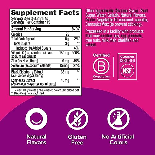 Olly Active Immunity Elderberry Gummies, 45 Count