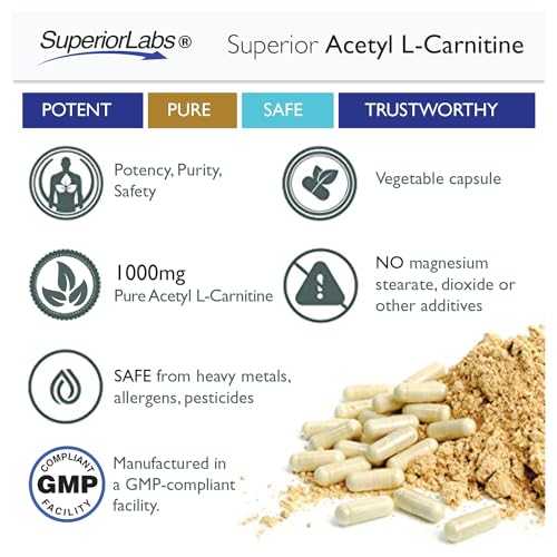 Superior Labs Acetyl L-Carnitine 1000mg - 200 Caps