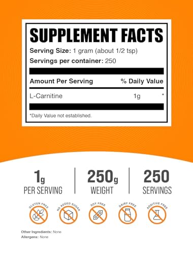 L-Carnitine Powder 1000mg - Amino Acid Supplement