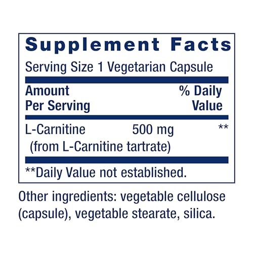Life Extension L-Carnitine 500 mg Energy & Memory Support