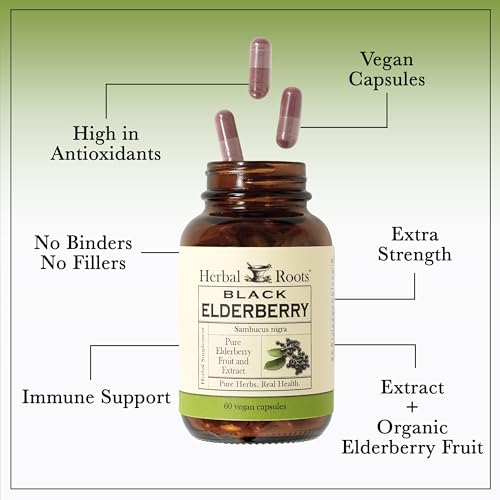 Max Strength Organic Black Elderberry Capsules - 4,300mg