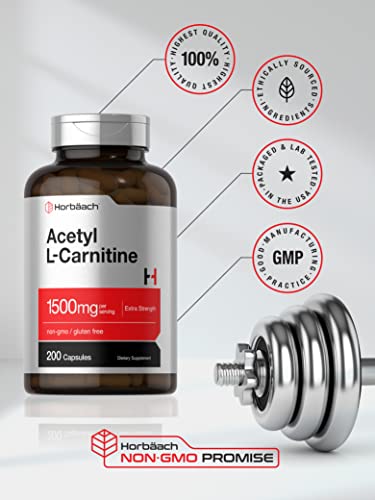 Horbäach Acetyl L-Carnitine 1500mg 200 Capsules