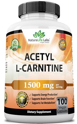 High Potency Acetyl L-Carnitine 1500 mg Veggie Capsules