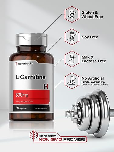 Horbäach L-Carnitine 500mg Supplement - 60 Capsules
