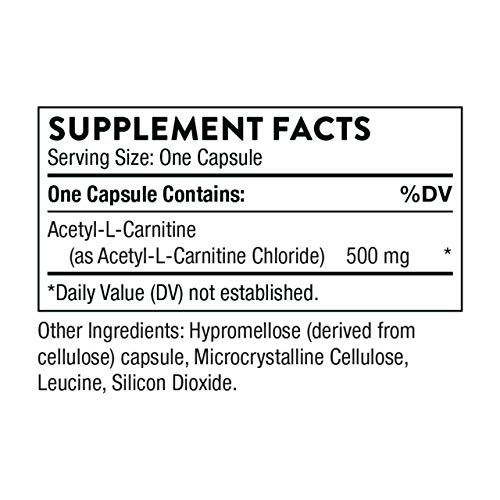 Thorne Acetyl-L-Carnitine 500 mg Capsules - 60 ct