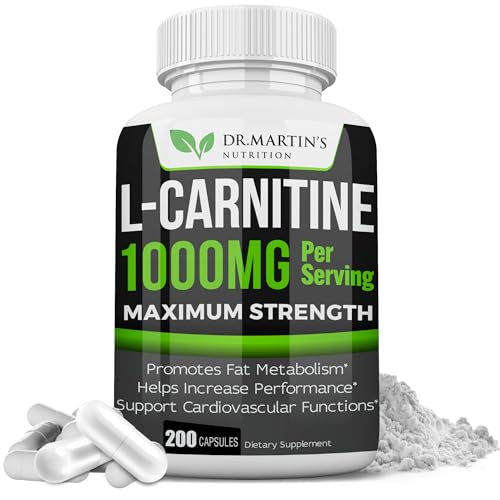 Extra Strength L-Carnitine 1000mg - 200 Capsules