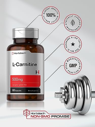 Horbäach L-Carnitine 500mg Supplement - 60 Capsules