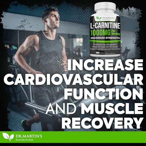 Extra Strength L-Carnitine 1000mg - 200 Capsules
