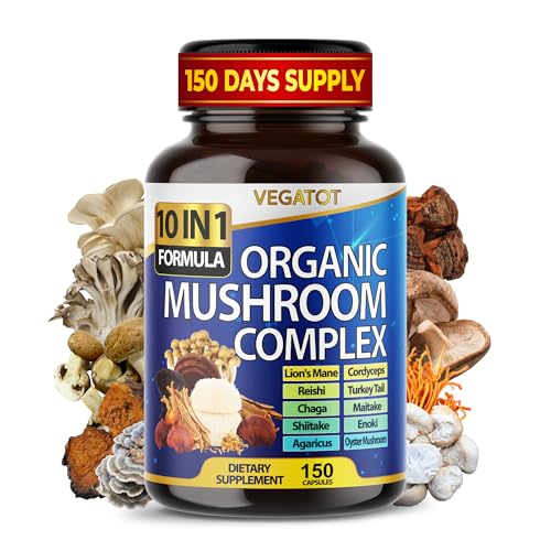 High Strength 10-in-1 Mushroom Supplement for Focus