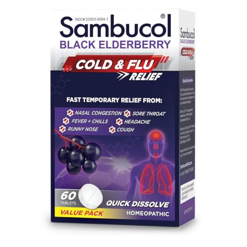 Sambucol Cold & Flu Relief Tablets - 60 Count