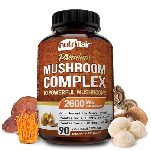 NutriFlair 10 Mushroom Nootropic Complex Capsules