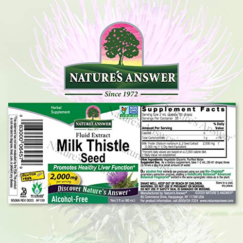 Nature's Answer Milk Thistle Extract, Alcohol-Free 2oz