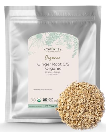 Organic Ginger Root Cut & Sifted, 1 lb