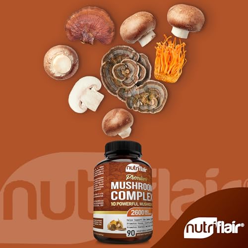 NutriFlair 10 Mushroom Nootropic Complex Capsules