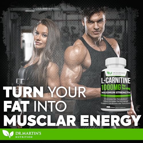 Extra Strength L-Carnitine 1000mg - 200 Capsules