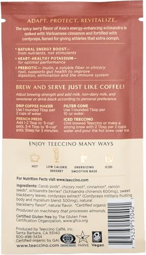 Teeccino Mushroom Adaptogen Coffee Sampler Pack
