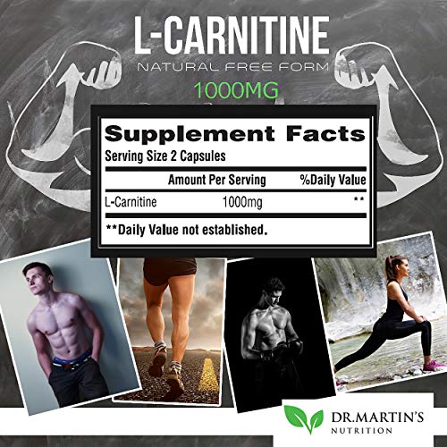Extra Strength L-Carnitine 1000mg - 200 Capsules