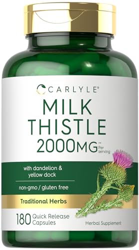 Carlyle Milk Thistle 2000mg with Dandelion Capsules