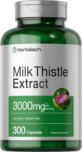 Horbäach Milk Thistle Extract 3000mg – 300 Capsules
