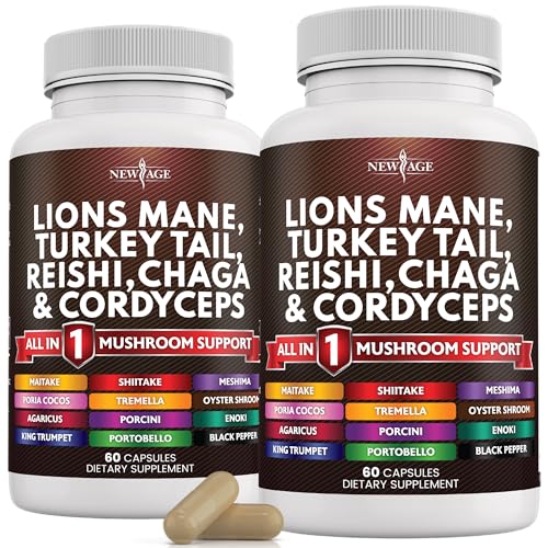 New Age 20-in-1 Mushroom Supplement, 120 Count
