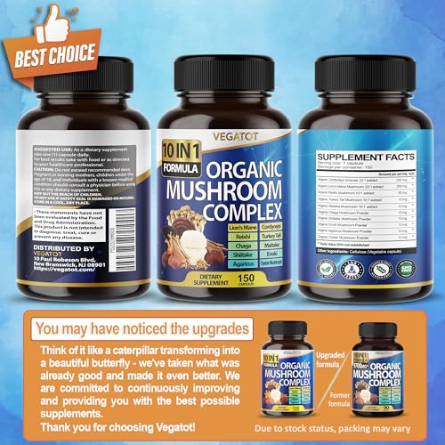 High Strength 10-in-1 Mushroom Supplement for Focus