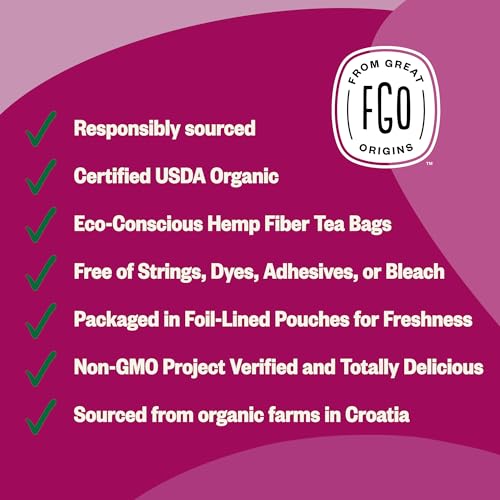 FGO Organic Milk Thistle Tea Bags - 100 Count
